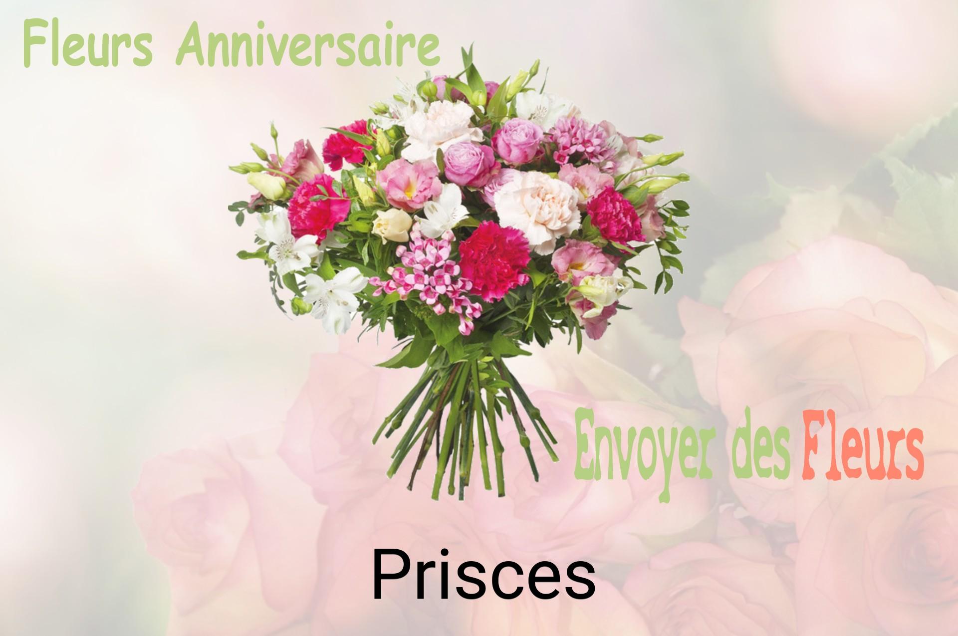 Bouquet de fleurs d’anniversaire livré à Prisces
