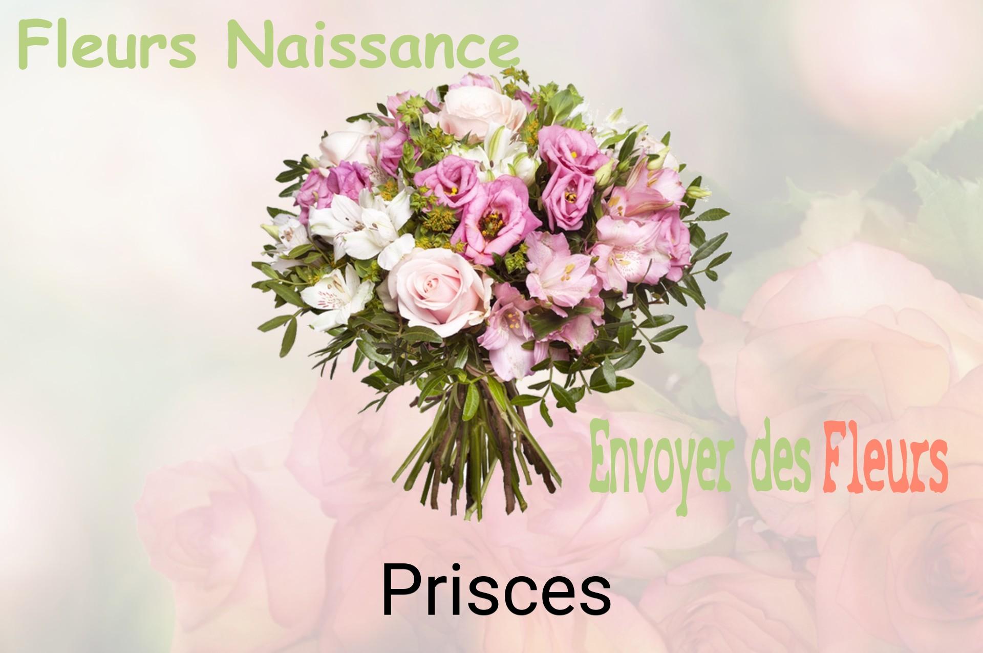 Bouquet de fleurs de naissance livré à Prisces
